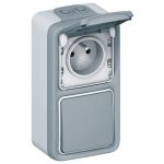   LEGRAND 069661 Plexo 55 falonkívüli doboz 2-es függőleges, membrános, szürke