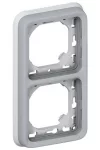 LEGRAND 069685 Plexo 55 süllyesztett keret 2-es függőleges, szürke