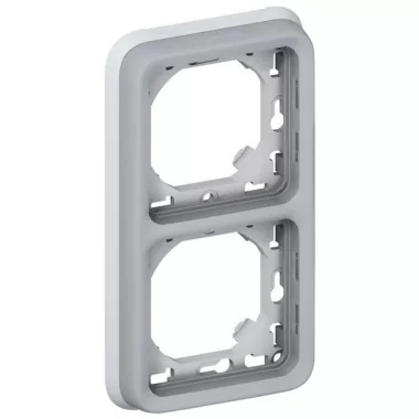 LEGRAND 069685 Plexo 55 süllyesztett keret 2-es függőleges, szürke