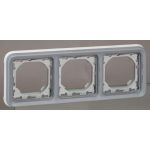   LEGRAND 069687 Plexo 55 süllyesztett keret 3-as vízszintes, szürke