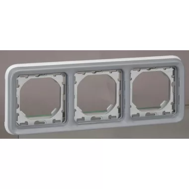 LEGRAND 069687 Plexo 55 süllyesztett keret 3-as vízszintes, szürke LEGRAND 069687 Plexo 55 süllyesztett keret 3-as vízszintes, szürke
