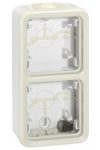 LEGRAND 069691 Plexo 55 wall-mounted box 2 vertical, diaphragm, white