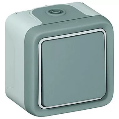 LEGRAND 069711 Plexo 55 falonkívüli váltókapcsoló, komplett, szürke LEGRAND 069711 Plexo 55 falonkívüli váltókapcsoló, komplett, szürke