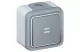 LEGRAND 069722 Plexo 55 wall-mounted single-pole pusher with N / O indicator light, complete, gray