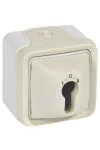LEGRAND 069757 Plexo 55 kulcsos kapcsoló 3 állású, komplett, fehér