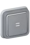 LEGRAND 069821 Plexo 55 recessed 1P pressure switch with N / C indicator light, complete, gray