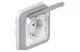 LEGRAND 069833 Plexo 55 süllyesztett 2P+F dugalj csatlakozóaljzat csapófedéllel, csavaros, komplett, szürke