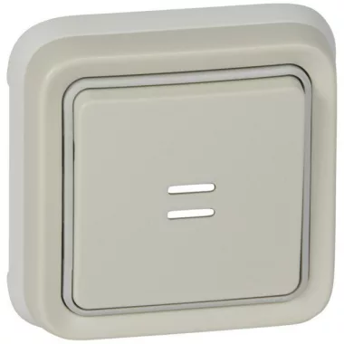 LEGRAND 069861 Plexo 55 süllyesztett 1P nyomó átkapcsoló N/C jelzőfénnyel, komplett, fehér