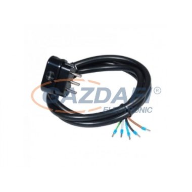 Cablu de alimentare trifazat COMMEL 0719, 3m, 16A 400V ~ 10000W, H05VV-F 5x2.5, negru