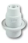 Soclu candelabru GAO 0717H cu inel, E14, 40W, alb, 230V Soclu candelabru GAO 0717H cu inel, E14, 40W, alb, 230V