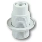 GAO 0717H chandelier socket with ring, E14, 40W, white, 230V