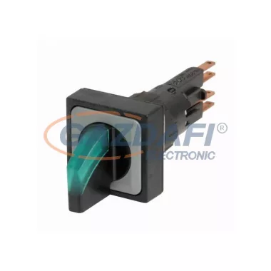 EATON 072354 Q25LWK3R1-GN/WB Világító választókapcsoló, 3áll., zöld, izzóval
