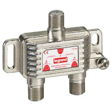LEGRAND 073980 otthoni hálózatok TV/SAT osztó 2 kimenet 4,5 dB