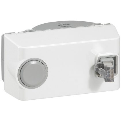   LEGRAND 076533 Program Mosaic LCS2 RJ45 aljzat Cat 6 FTP, 4 modul, fehér, visszahúzható