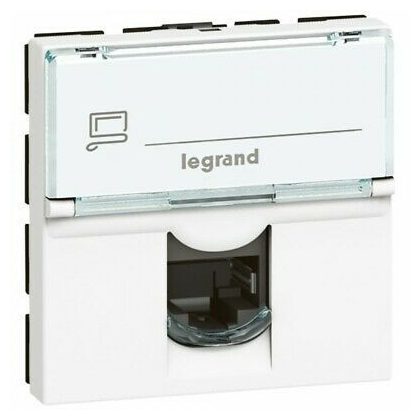   LEGRAND 076554 Program Mosaic LCS2 RJ45 aljzat Cat 5e UTP, 2 modul, fehér