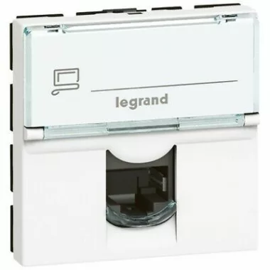 LEGRAND 076555 Program Mosaic LCS2 RJ45 aljzat Cat 5e FTP, 2 modul, fehér