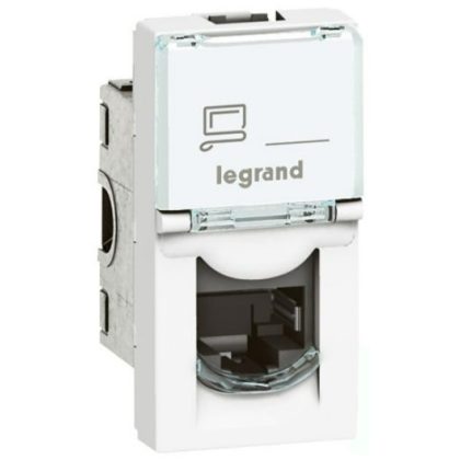   LEGRAND 076563 Program Mosaic LCS2 RJ45 socket Cat 6 STP, 1 module, white