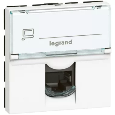 LEGRAND 076564 Program Mosaic LCS2 RJ45 aljzat Cat 6 UTP, 2 modul, fehér