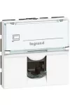 LEGRAND 076566 Program Mosaic LCS2 RJ45 aljzat Cat 6 STP, Zamac fedéllel, 2 modul, fehér