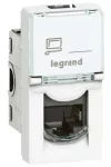LEGRAND 076581 Program Mosaic RJ45 aljzat Cat 6 UTP, 1 modul, fehér, antimikrobiális