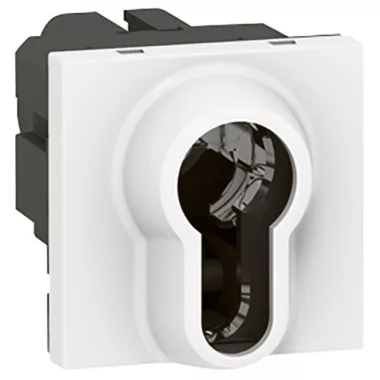 LEGRAND 077075 Program Mosaic key switch+push button 3 positions, 2m, 6A, white