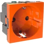   LEGRAND 077217 Program Mosaic 2P + F socket, with child protection, spring-loaded, 2m, orange