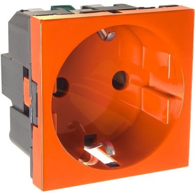 LEGRAND 077217 Program Mosaic 2P+F dugalj csatlakozóaljzat, gyermekvédelemmel, rugós, 2m, narancssárga