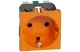 LEGRAND 077217 Program Mosaic 2P+F dugalj csatlakozóaljzat, gyermekvédelemmel, rugós, 2m, narancssárga