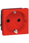 LEGRAND 077218 Program Mosaic 2P+F dugalj csatlakozóaljzat, gyermekvédelemmel, rugós, 2m, piros
