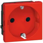   LEGRAND 077218 Program Mosaic 2P + F socket, with child protection, spring-loaded, 2m, red