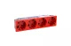 LEGRAND 077283 Program Mosaic 4x2P + F socket locked, railed, spring-loaded, red