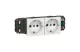 LEGRAND 077402 Program Mosaic 2x2P+F DLP aljzat, sínezett, rugós, fehér