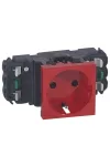 LEGRAND 077411 Program Mosaic 1x2P+F DLP socket, railed, spring, red LEGRAND 077411 Program Mosaic 1x2P+F DLP socket, railed, spring, red