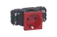 LEGRAND 077411 Program Mosaic 1x2P+F DLP socket, railed, spring, red