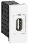 LEGRAND 077591 Program Mosaic USB charging socket, 750 mA, 1 module, white