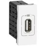 LEGRAND 077591 Program Mosaic USB töltő aljzat, 750 mA, 1 modulos, fehér