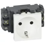   LEGRAND 077601 Program Mosaic 1x2P+F DLP socket, railed, screw, white