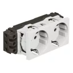   LEGRAND 077602 Program Mosaic 2x2P+F DLP socket, railed, screw, white