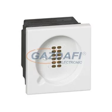 LEGRAND 078245 Mágneses csatlakozóaljzat nővérhívóhoz (hívás, világítás, redőnyvezérlés), 2 modul, antimikrobiális, fehér burkolattal