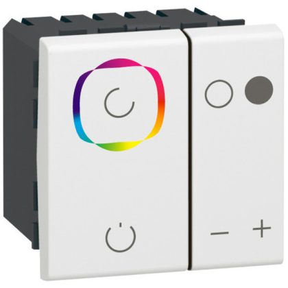   LEGRAND 078403 Program Mosaic RGB LED dimmer, for 1 zone, 2 modules, white