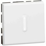   LEGRAND 078712 Program Mosaic toggle switch with LED light signal, 2 modules, white, antimicrobial