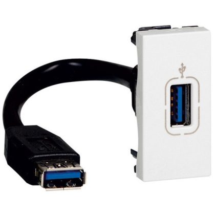   LEGRAND 078746 Program Mosaic USB socket, pre-wired, 1-module, white