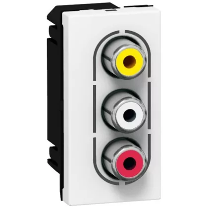   LEGRAND 078754 Program Mosaic 3xRCA audió és videó aljzat, 1m, fehér