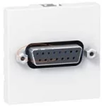   LEGRAND 078766 Program Mosaic SUB-D 15 érintkezős aljzat, forrvéges, 2m, fehér
