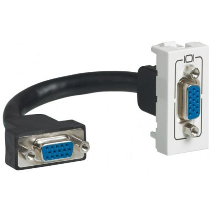   LEGRAND 078777 Program Mosaic HD15 bemenet, elővezetékezett, 2 modulos, fehér