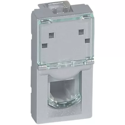 LEGRAND 079231 Program Mosaic RJ11 aljzat 1m, alumínium