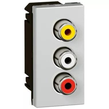 LEGRAND 079254 Program Mosaic 3xRCA aljzat, 1m, alumínium