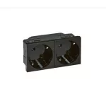LEGRAND 079372 Program Mosaic 2x2P+F dugalj 45°-ban elforgatott, fekete