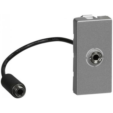 LEGRAND 079379 Program Mosaic 3,5 mm-es Jack bemenet, elővezetékezett, 1 modulos, alumínium