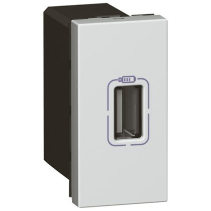   LEGRAND 079391 Program Mosaic USB töltő aljzat, 750 mA, 1 modulos, alumínium